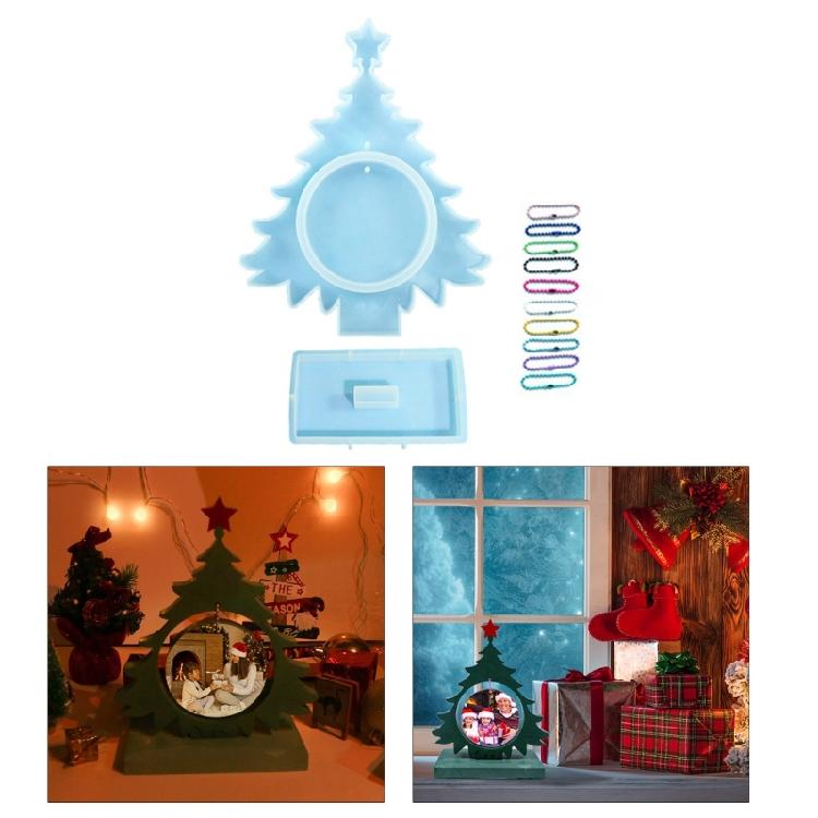 Christmas Tree Resin Silicone Mold for DIY Crafts Photo Frames Epoxy Molds