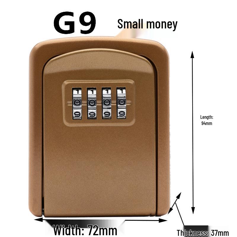 Temporary Key Storage Box for Construction Sites and Dorms with Anti-Theft Lock and Peephole