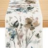 Spring Watercolor Flower Table Runner - Indoor/Outdoor Dining & Home Decor