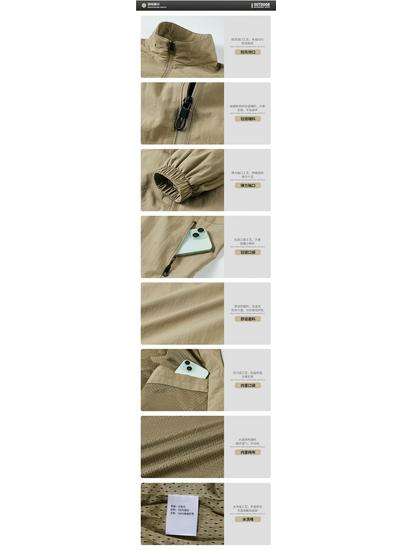 Men's Lightweight Stand-Up Collar Jacket, Multi-Pocket, Loose Fit, Plus Size, Spring/Autumn for Middle-Aged & Elderly.