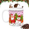 3D Christmas Ceramic Mugs Cute Mugs With Flat Painted Santa Claus Novelty Coffee Mug In Ceramic 11oz Coffee Milk Tea Lovers Gift