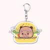 Lovely Bubu Eat Dudu Keychains Love Couple Grey Bear Panda Yier Keyring for Accessories Bag Key Chain Jewelry Fans Lover Gifts