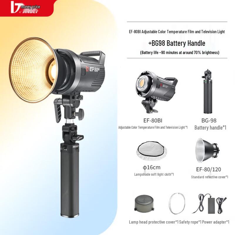 JINBEI EF-80BI Dual Color Temp LED Video Light