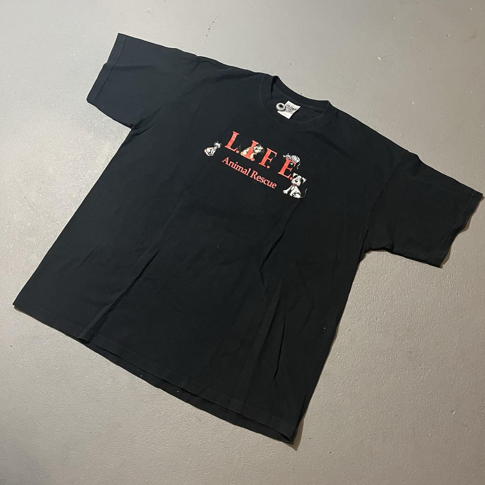 2000’s Life Animal Shelter Rescue Pet Size XL Unisex T-Shirt XXL