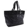 CHANEL Paris Biarritz Tote MM Handbag A34209 black PVC Women Used