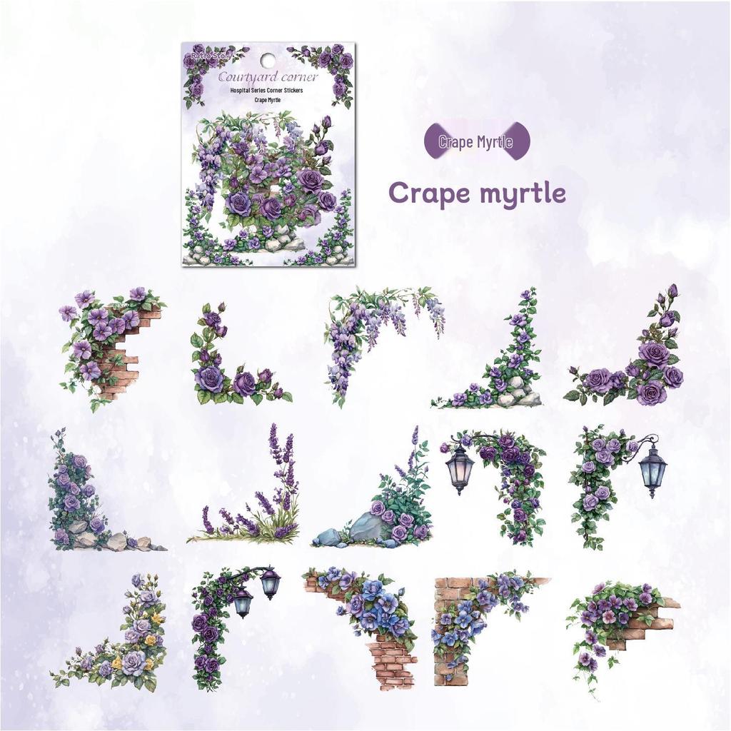 RetroStory DIY Rose Corner Decor Stickers