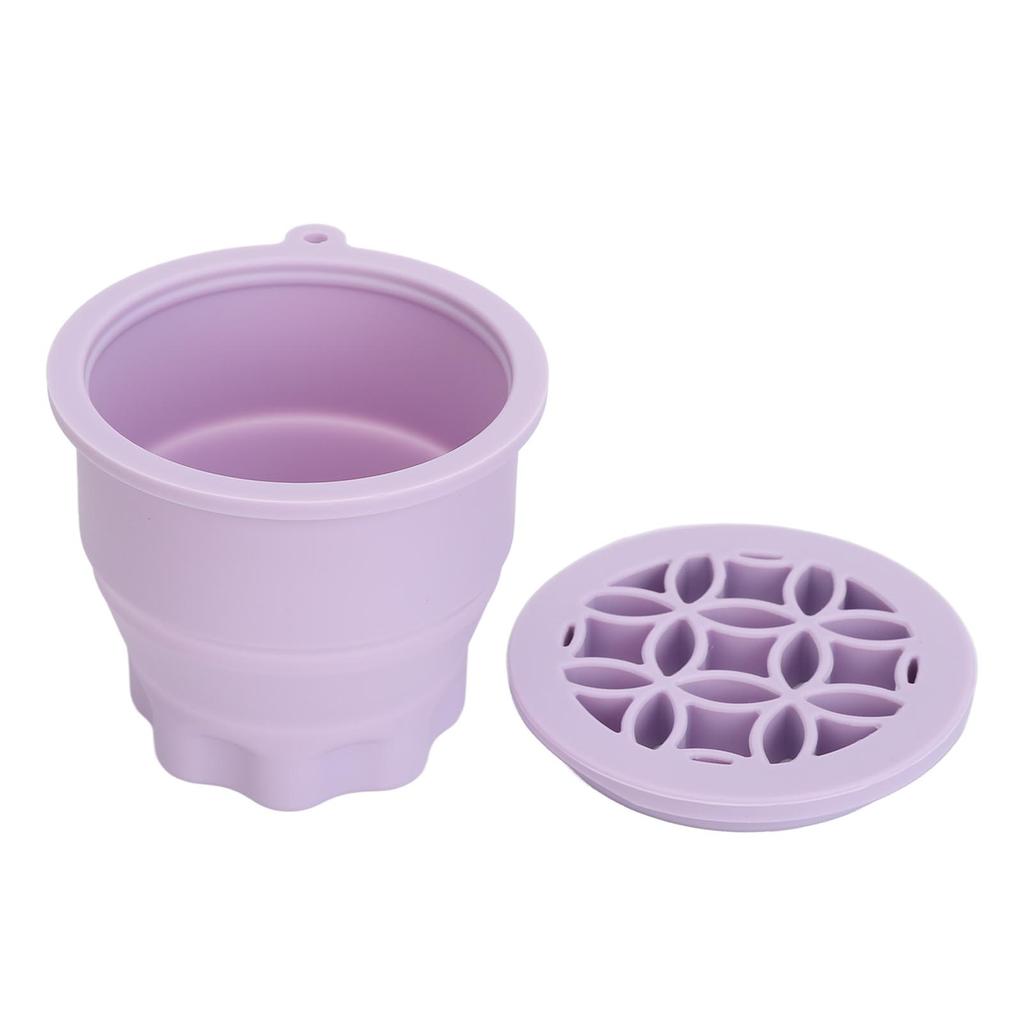 Makeup Brush Cleaner Cup Cosmetic Brush Cleaning Pad Drying Rack Silicone Scrubber Bowl Portable Washing Tool