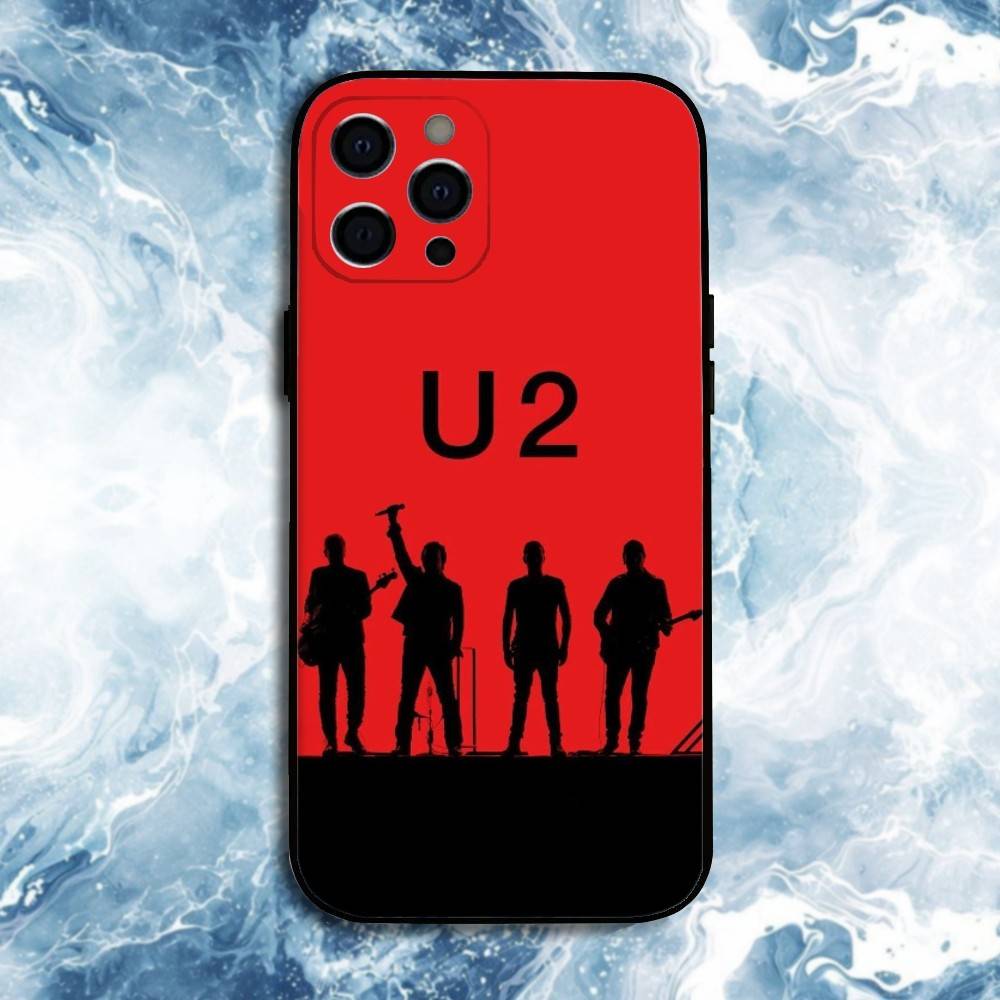The Car U-U2 Band Phone Case For iPhone17,16,15,14,13,12,11 Plus,Pro Max, Soft Silicone Black Cover