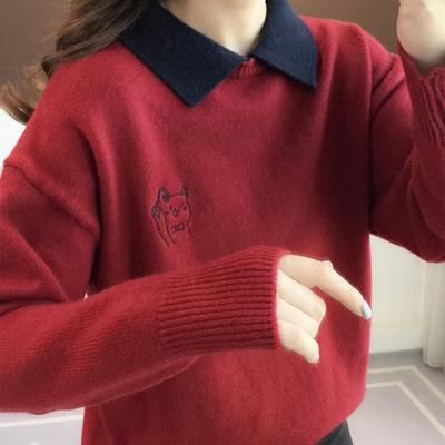 Super High-end Polo Collar Sweater for Women In Autumn and Winter Knitted Base Shirt