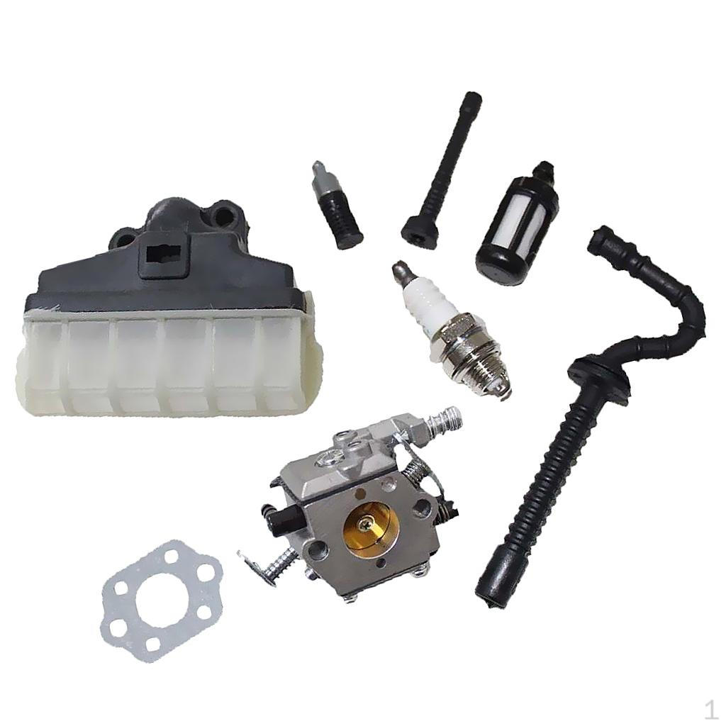 Pack of Carburetor Filter Fuel Line Hose Tube Spark Plug Gasket Fit for Ms210 Ms230 021