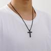 Fashion Trend Cross Stainless Steel Necklace Amazon Personality Hip Hop Pendant Men's Necklace Accessories