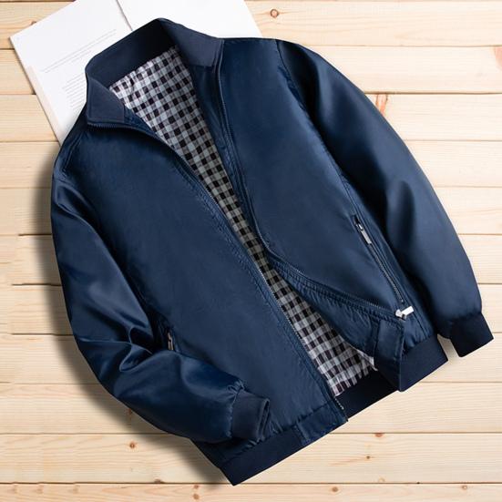 Wintermantel Einfarbig Strickjacke Umlegekragen Winddicht Herrenjacke für Outdoor