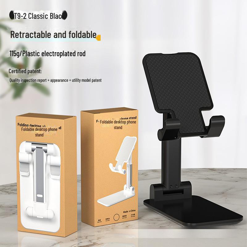 Adjustable Folding Mobile Phone Stand with Clip, Telescopic Desktop Holder, Portable Rotating Ring, Customizable Logo.