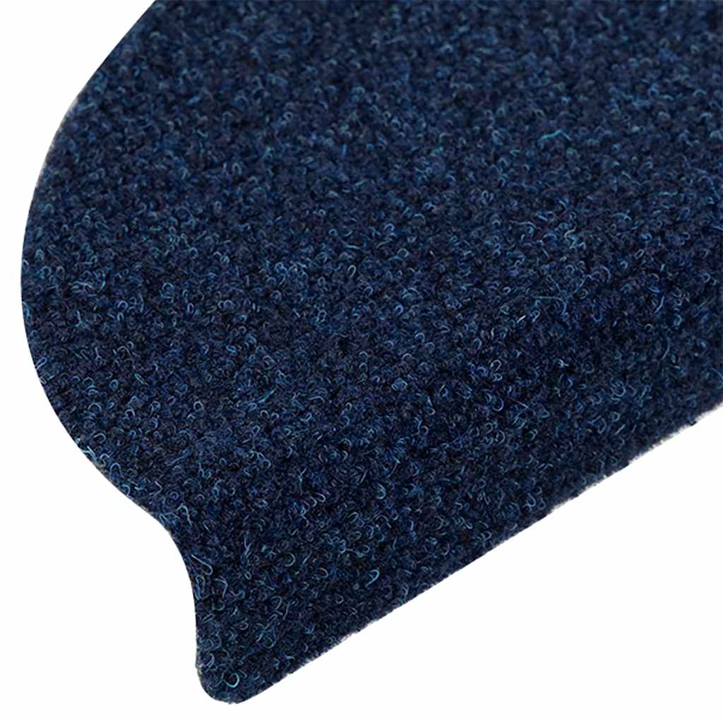 Self Adhesive Stair Treads 5 pcs 56 x 17 x 3 cm Navy Blue Semi Round
