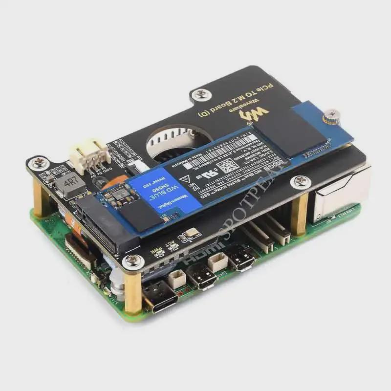 

Плата розширення Raspberry Pi 5 PCIe - M.2 NVMe SSD (2280/2242/2230)
