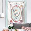 Cute Cat Tarot Card Tapestry Lady's Room Tapestry Kawaii Accessories Room Wall Cloth Tapestry