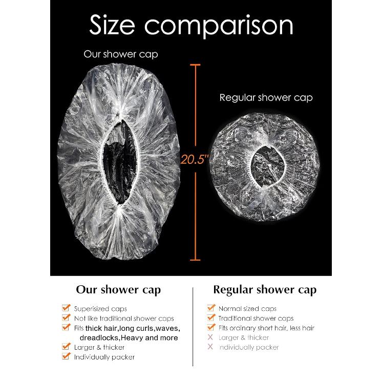 Disposable Shower Cap for Long Natural Hair Women