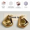1 Pair Chunky Earrings for Women, Polished Geometric Dangle Earrings, Large Statement Jewelry Accessories