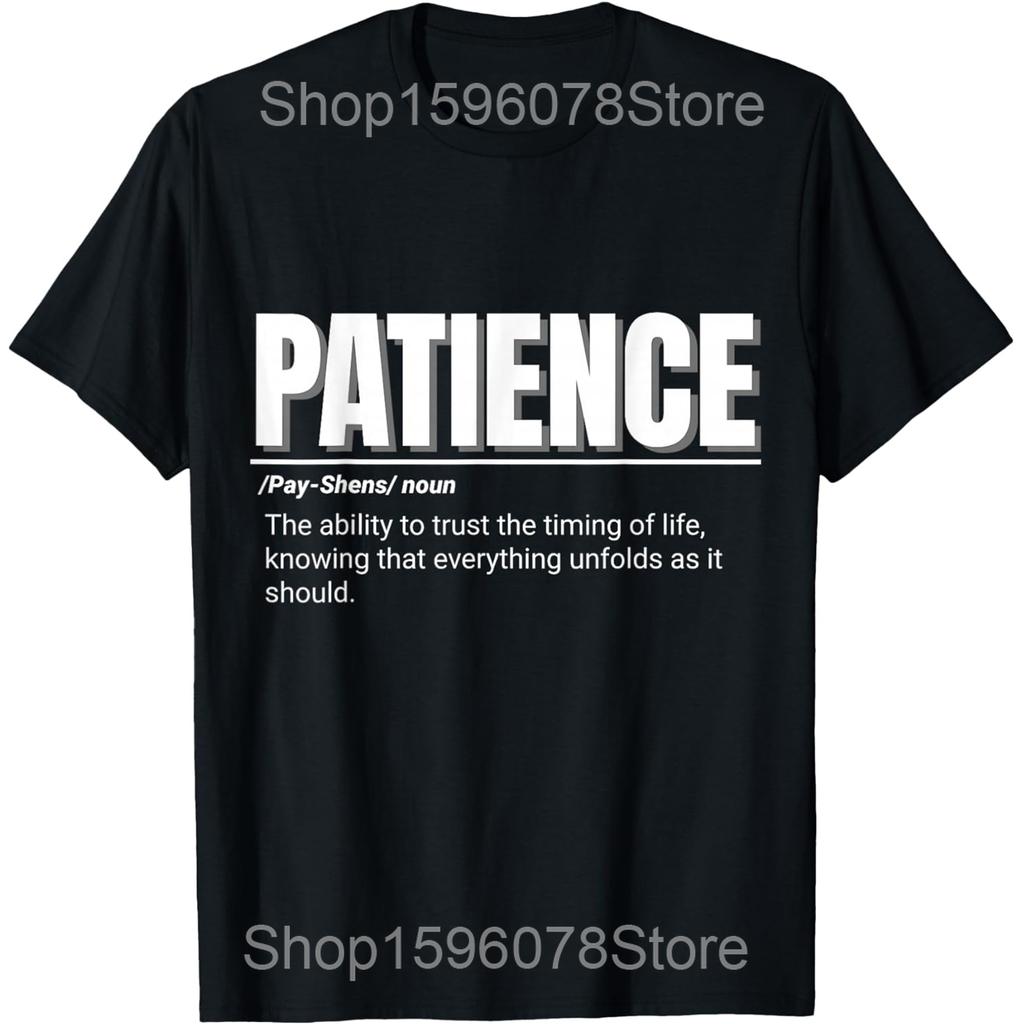 Je suis Patience Faisant des Choses de Patience Citation Drôle T-shirts Unisexe Coton Humour Streetwear T-shirt Manches Courtes Unisexe Vêtements Amples