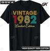 Vintage Born 1982 Retro Birthday Gifts for Mens Graphic Printed TShirts Birthday Gifts for Men Women Summer Streetwear TShirt