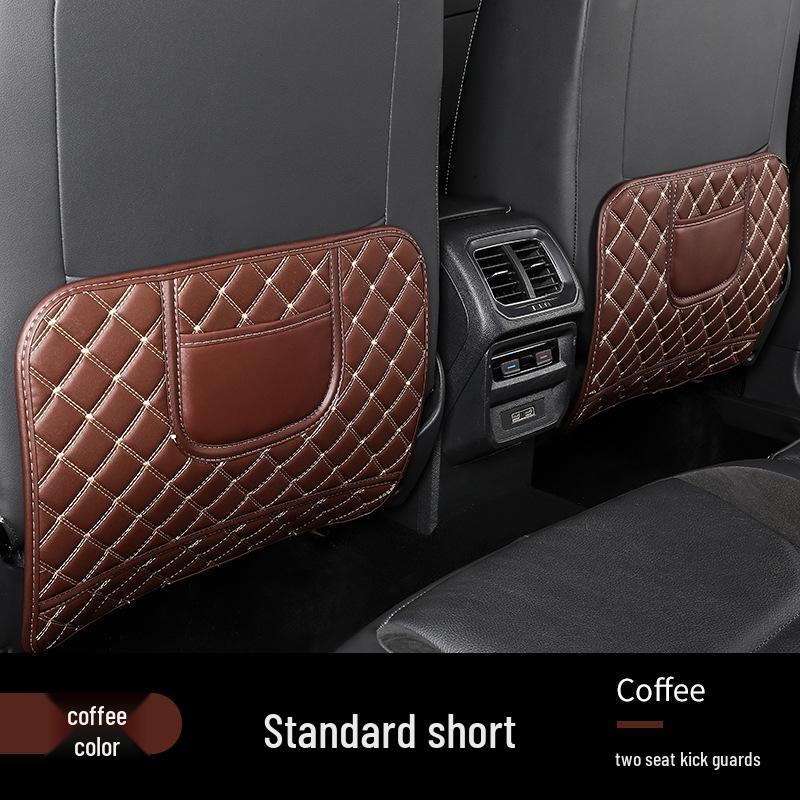 Child Car Seat Back Protector with Storage - Anti-Kick and Wear Pad