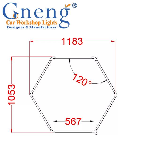 Hexagonal Honeycomb LED Ceiling Light for Garage, Gym, Barber Shop, Supermarket - Energy-Saving Lighting.