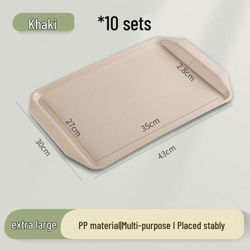 Small White Rectangular Plastic Serving Tray