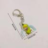 Banana Happy Cat Keychain Acrylic Funny Meme Keyring Backpack Hanging Pendant Mobile Phone Bag Charms Cute Keychain Accessories