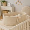 BOHO Handmade Moses Basket with Stand - Cream