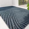 Geometric Wave Pattern Welcome Door Mats Waterproof Floor Mat Heavy Duty Door Rug  Garden