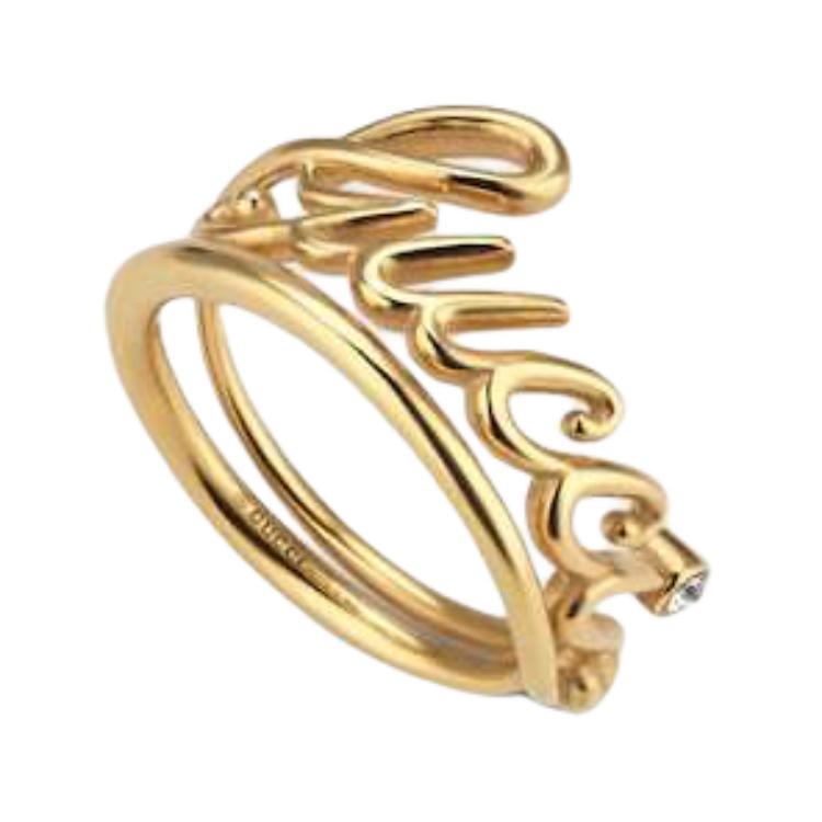 Gucci Logotips Modes Rotaslietas Kristāla Metāla