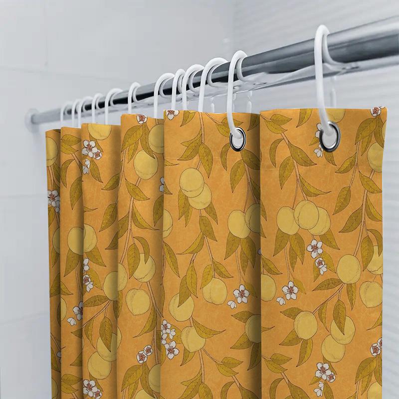 Floral Shower Curtain Botanical Nature Bathroom Decor Waterproof Fabric Liner Vintage Farmhouse Style Modern Washable Backdrop