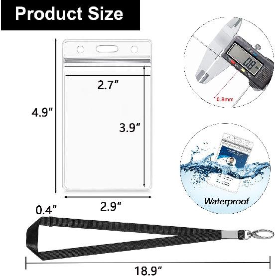 20 Pack Colorful Lanyards for ID Badges, Durable Neck Lanyard Strap for Kids, Men, Women, Cruise, Office, Events