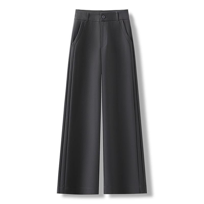 

Coffee Color High-waisted Wide-leg Pants for Women - Slimming, Loose Draped, Straight-leg, Spring/Summer 2026 3XL / Waist 31 - for 135-145 lbs