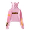 Short Hoodies Women Icrimax Printed Lady Sweatshirt Tracksuit Long Sleeve Female Cropped Top Fashion Korean Clothes Harajuku