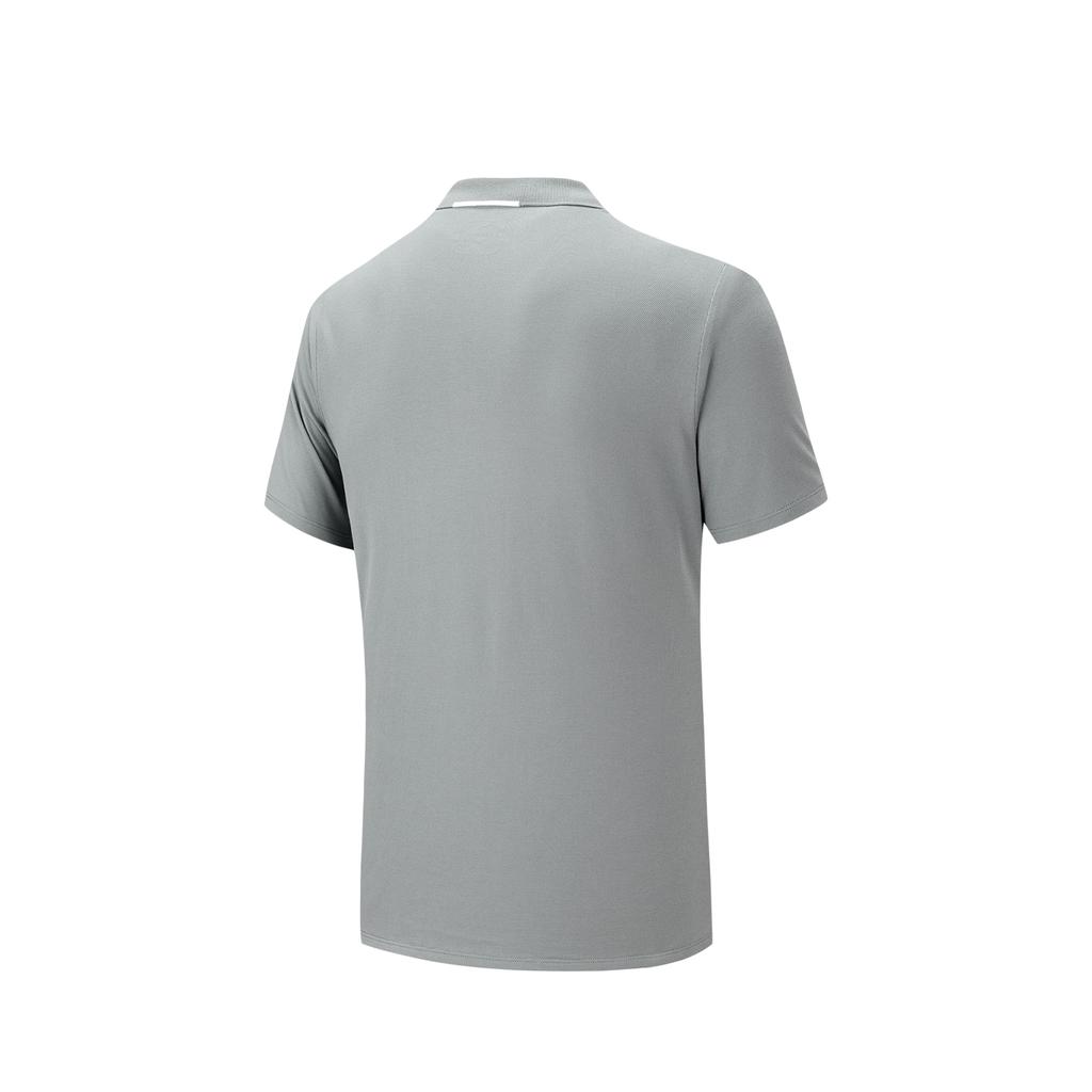 Anta Training Sports Casual Fashion Urban Commuting Skin-Friendly Comfortable Breathable Moisture-Wicking Polo Shirt Men tops Granite-Gray 952627116-3