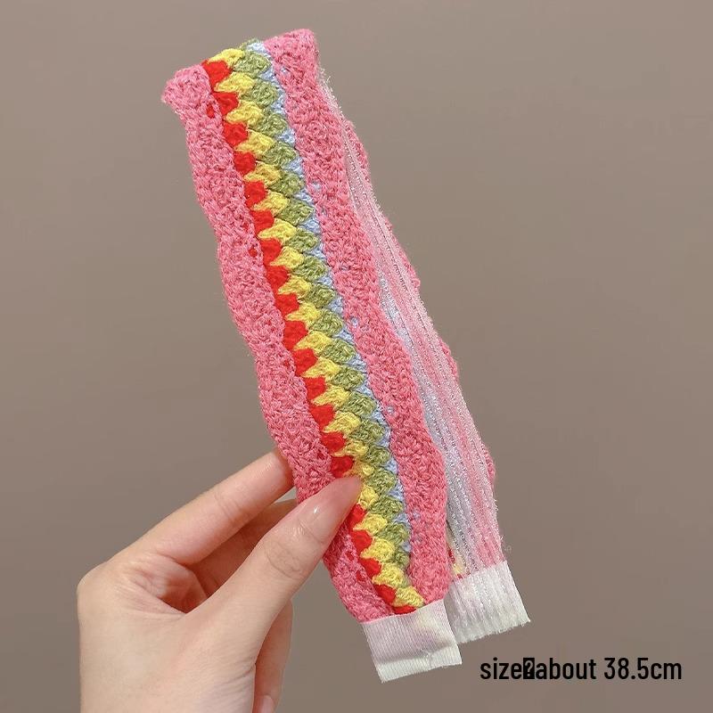 Francouzská květinová nemačkavá pletená čelenka pro ženy, kouzelná samolepka vlasový doplněk pro miminka a dospělé