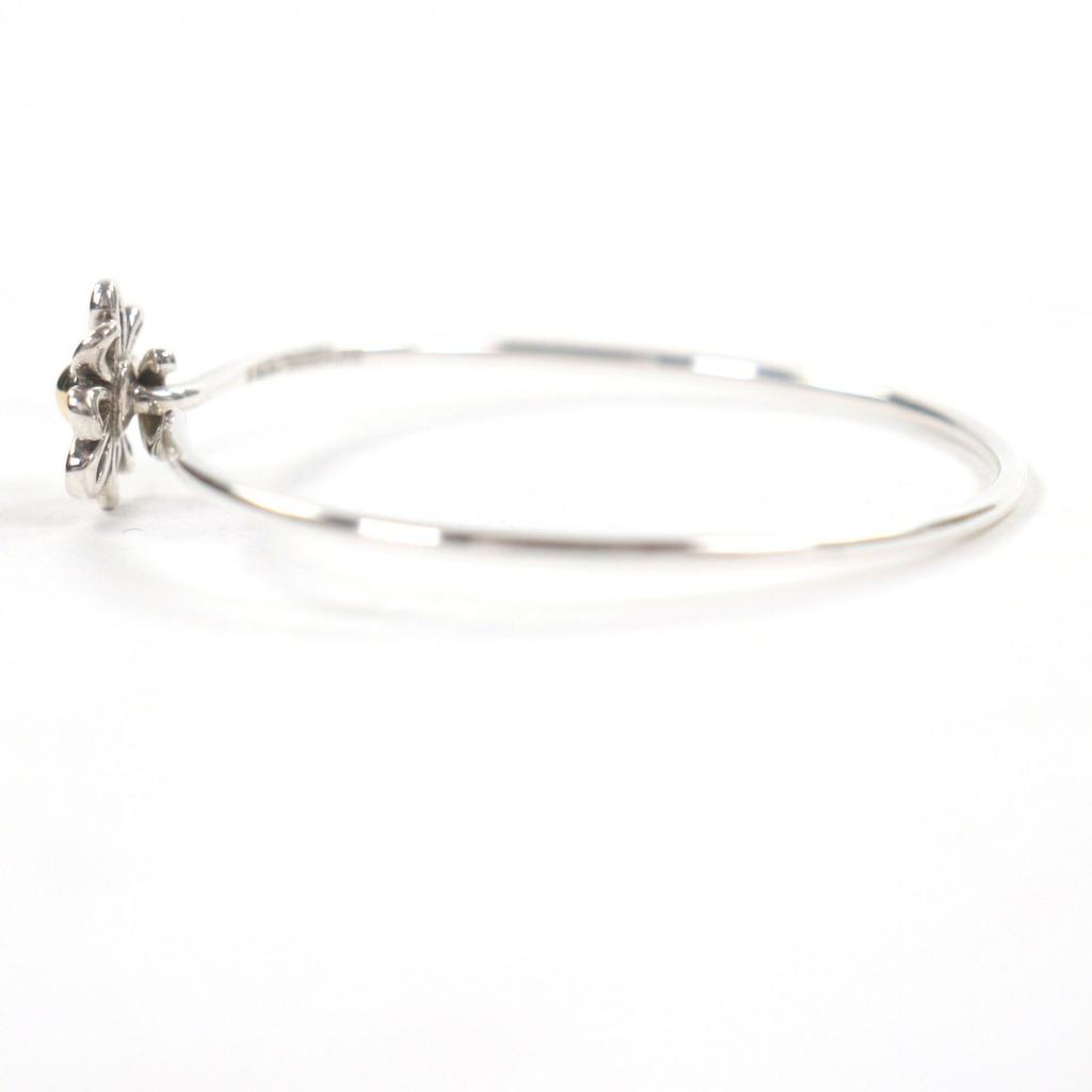 Great TIFFANY&Co. Bangle Daisy flower Combi bracelet Silver 925 Women Used