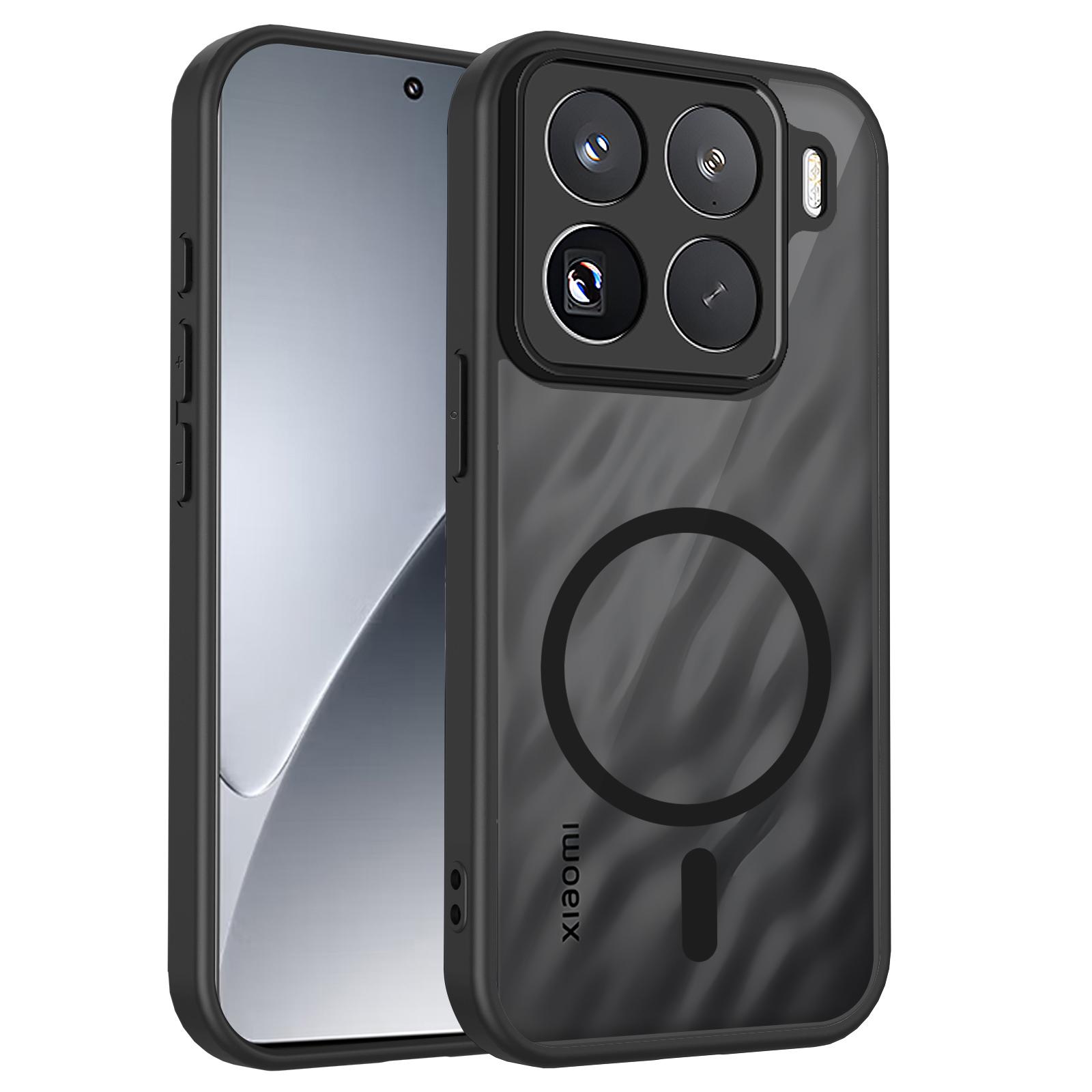 

Чохол для Xiaomi 15T Pro Протиударний Магнітний Матовий PC+TPU Відбитки пальців Напівпрозорий Чохол для Xiaomi Mi 15T Xiaomi 15T Pro чорний