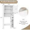 Bathroom Storage Cabinet Over Toilet with Toilet Paper Holder Stand, Freestanding Bathroom Storage Organizer Cabinet Space Saver