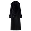 European and American Style, New Women's Clothing, Versatile, Lapel Breasted Woolen Wool Collar Long Coat