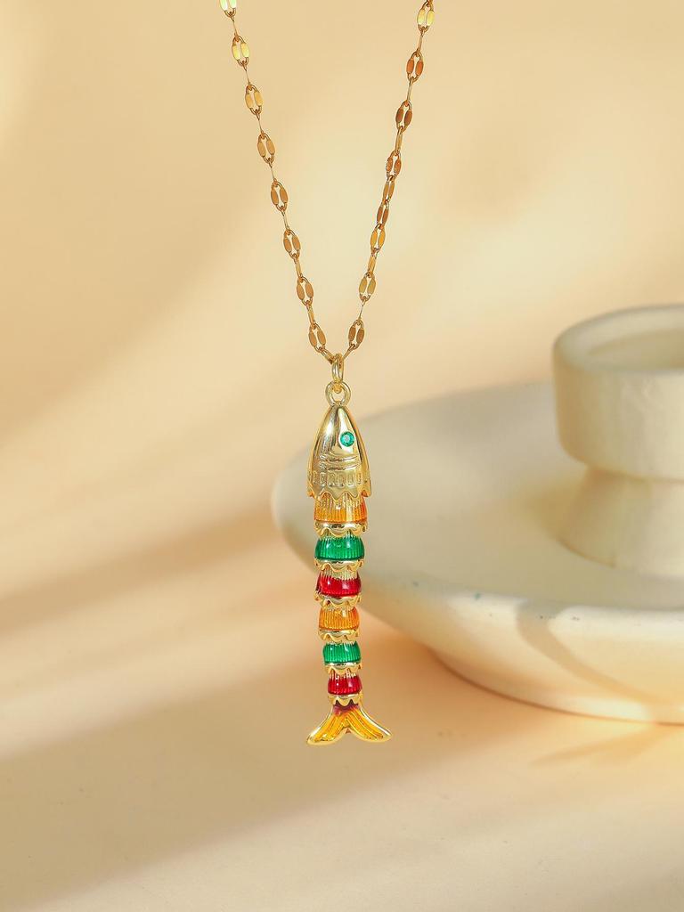 Boho rybí náhrdelník: Prázdninový styl, Lehký luxus klíční kosti, Doprava zdarma