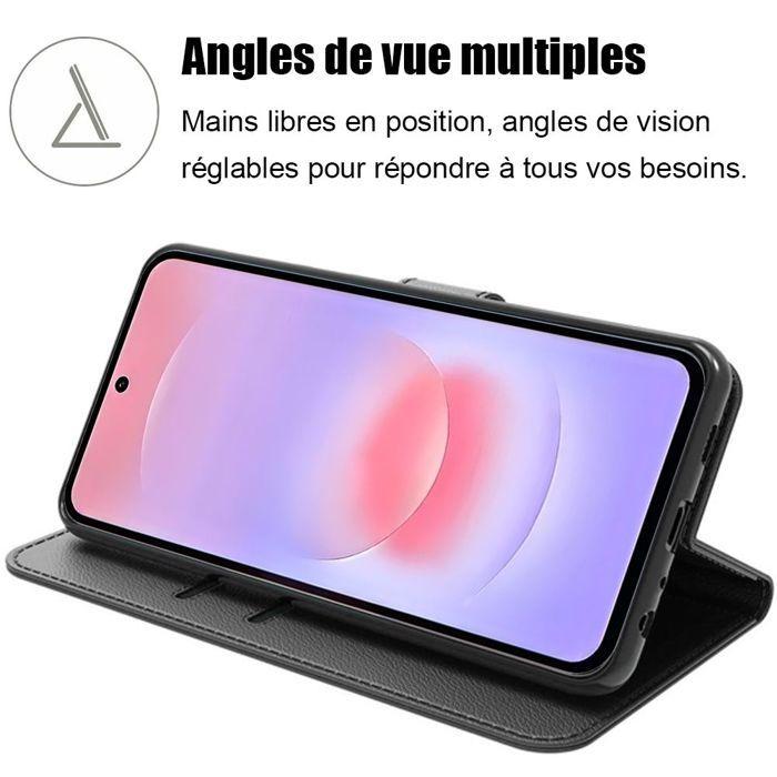 Coque Synthécuir - BOOLING - pour Samsung Galaxy A37 5G - Protection Anti-Rayures Antichoc - Noir
