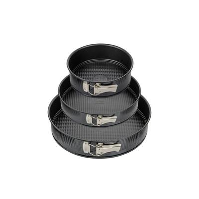 Set De 3 Moules À Charnière Ronds - ZENKER - Black Metallic - 20, 24 Et 28 Cm