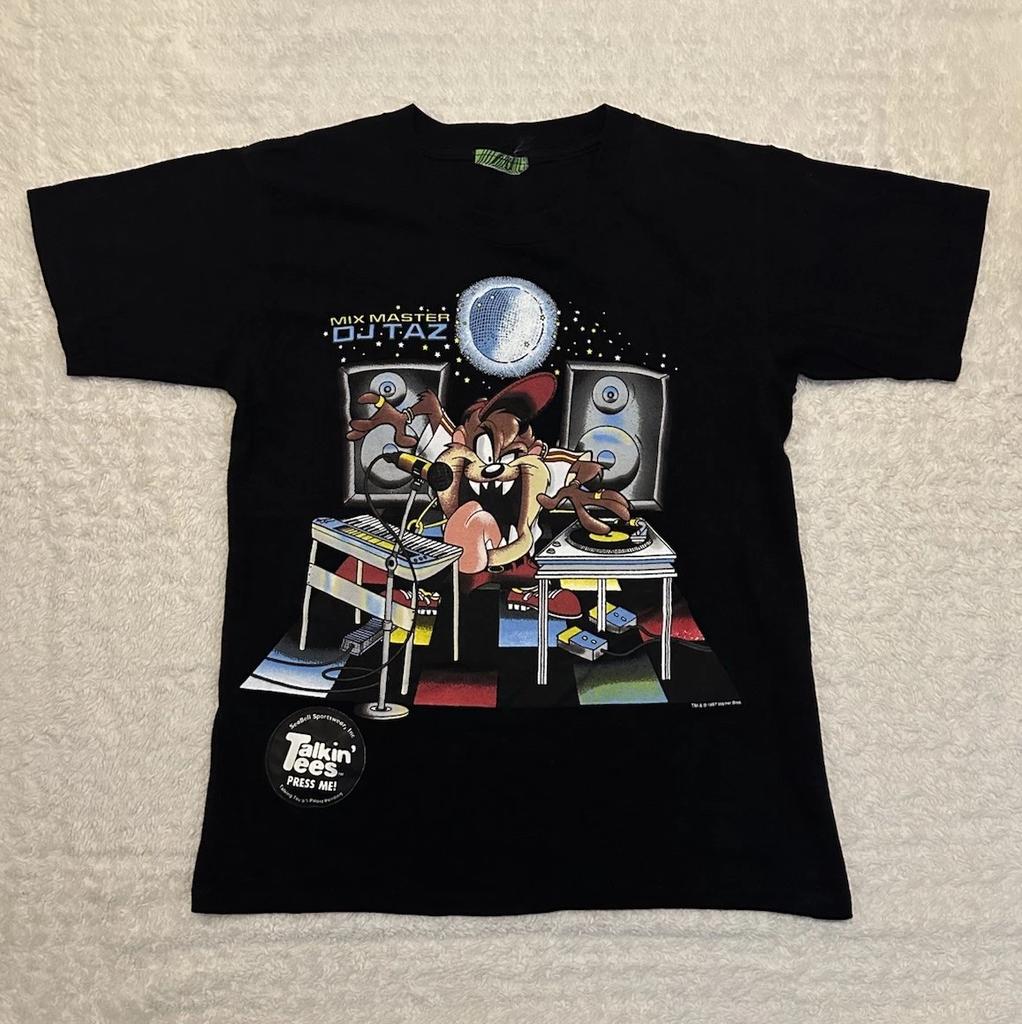 VTG 1997 Talkin Tees Warner Bros Looney Tunes Mix Master DJ Taz Tee Size Small