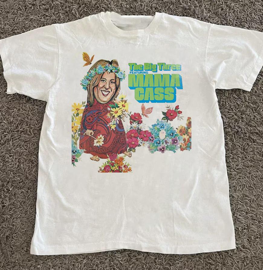

The Big Three Featuring Cass Elliot Mama Cass Gift Tee Unisex T-Shirt All Size Unisex T-Shirt XXL