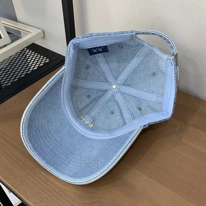 Vintage Dad Hat - Soft Washed Distressed Embroidered Heart Baseball Cap with Adjustable Strap - Unisex Couple Sun Hat for Women