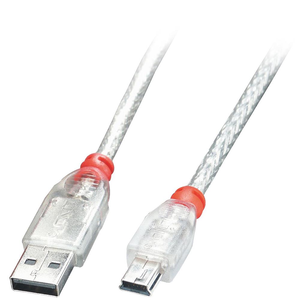 Transparent 31805 Type Mini A to Micro B Lindy 0.5m USB OTG Cable Transparent 31805 Type Mini A to Micro B Lindy 0.5m USB OTG Cable