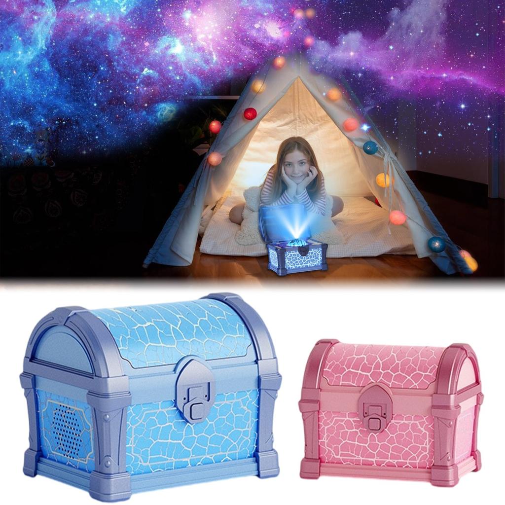 Chest Projection Night Light with Speaker and Noise for Kids Bedroom