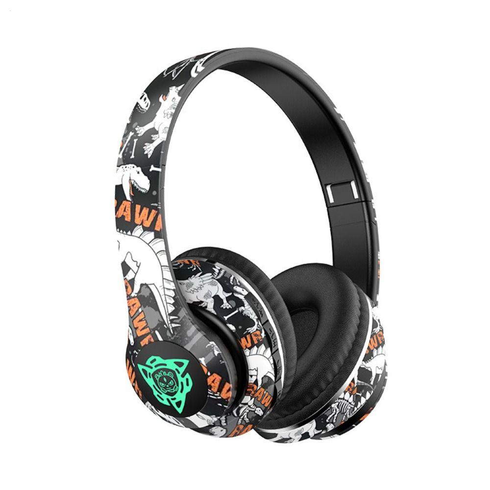 New Graffiti Bluetooth Headphones Hi-Fi Sound Bass Foldable Wireless Headphone Built In Mic Earphone Headset
